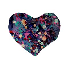 Splodge Standard 16  Premium Heart Shape Cushions by Hayleyboop