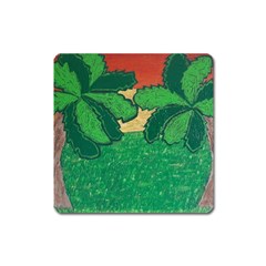 Palmtrees At Sunset  Square Magnet by Hayleyboop