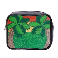 Palmtrees At Sunset  Mini Toiletries Bag (two Sides) by Hayleyboop