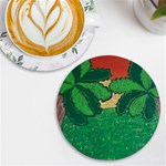 Palmtrees at sunset  UV Print Round Tile Coaster Front