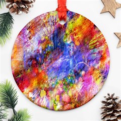 Abstract Colorful Artwork Art Ornament (round) by artworkshop