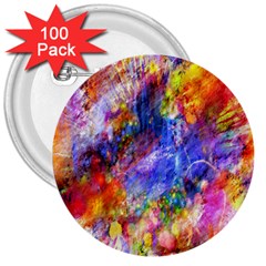 Abstract Colorful Artwork Art 3  Buttons (100 Pack)  by artworkshop