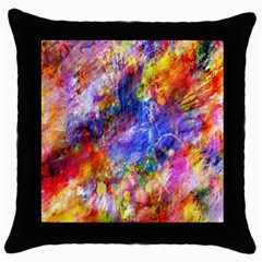 Abstract Colorful Artwork Art Throw Pillow Case (black) by artworkshop