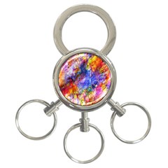 Abstract Colorful Artwork Art 3-ring Key Chain by artworkshop