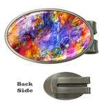 Abstract Colorful Artwork Art Money Clips (Oval)  Front