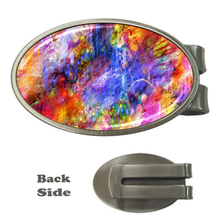 Abstract Colorful Artwork Art Money Clips (Oval) 