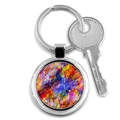 Abstract Colorful Artwork Art Key Chain (round) by artworkshop