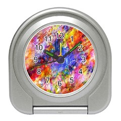 Abstract Colorful Artwork Art Travel Alarm Clock by artworkshop