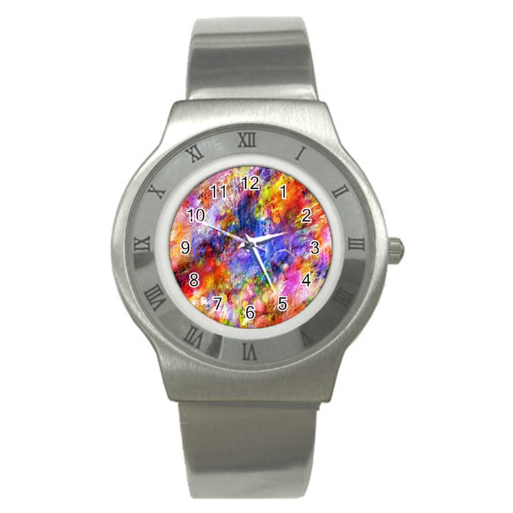 Abstract Colorful Artwork Art Stainless Steel Watch