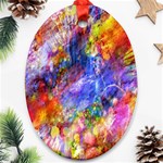 Abstract Colorful Artwork Art Oval Ornament (Two Sides) Front