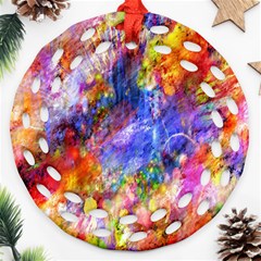 Abstract Colorful Artwork Art Ornament (round Filigree) by artworkshop