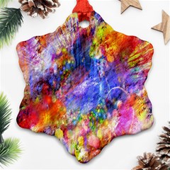 Abstract Colorful Artwork Art Snowflake Ornament (two Sides) by artworkshop