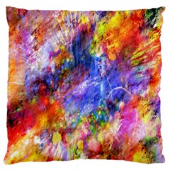 Abstract Colorful Artwork Art Large Cushion Case (one Side) by artworkshop