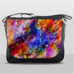 Abstract Colorful Artwork Art Messenger Bag by artworkshop