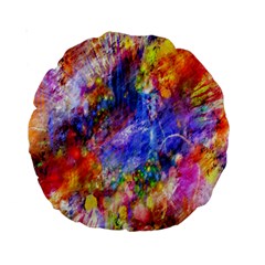 Abstract Colorful Artwork Art Standard 15  Premium Round Cushions by artworkshop