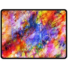 Abstract Colorful Artwork Art Double Sided Fleece Blanket (large)  by artworkshop