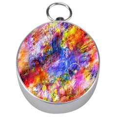 Abstract Colorful Artwork Art Silver Compasses by artworkshop