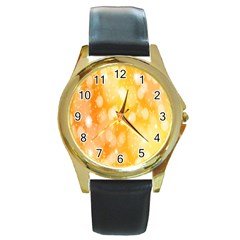 Abstract Sparkling Christmas Day Round Gold Metal Watch by artworkshop