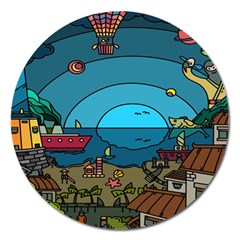 Artwork Art Kids Magnet 5  (round) by artworkshop