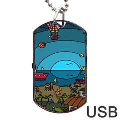 Artwork Art Kids Dog Tag Usb Flash (two Sides) by artworkshop