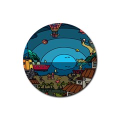 Artwork Art Kids Rubber Round Coaster (4 Pack) by artworkshop