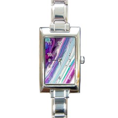 Color Acrylic Paint Art Rectangle Italian Charm Watch by artworkshop