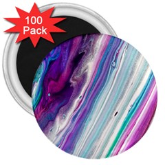 Color Acrylic Paint Art 3  Magnets (100 Pack) by artworkshop