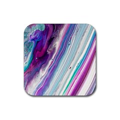 Color Acrylic Paint Art Rubber Coaster (square) by artworkshop