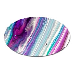 Color Acrylic Paint Art Oval Magnet by artworkshop