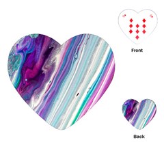 Color Acrylic Paint Art Playing Cards Single Design (heart)