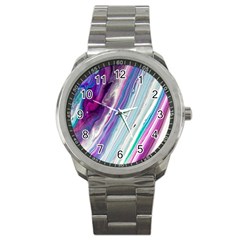 Color Acrylic Paint Art Sport Metal Watch by artworkshop