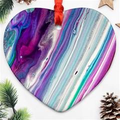 Color Acrylic Paint Art Heart Ornament (two Sides) by artworkshop