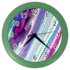 Color Acrylic Paint Art Color Wall Clock by artworkshop