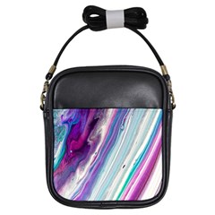 Color Acrylic Paint Art Girls Sling Bag by artworkshop