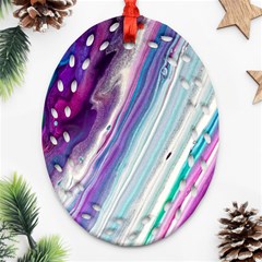 Color Acrylic Paint Art Ornament (oval Filigree) by artworkshop