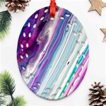 Color Acrylic Paint Art Oval Filigree Ornament (Two Sides) Back