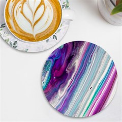 Color Acrylic Paint Art Uv Print Round Tile Coaster