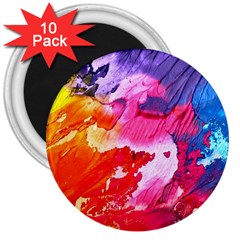 Colorful Painting 3  Magnets (10 Pack)  by artworkshop