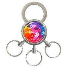 Colorful Painting 3-ring Key Chain by artworkshop