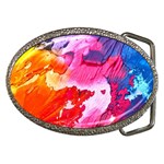 Colorful Painting Belt Buckles Front