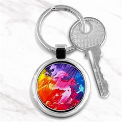 Colorful Painting Key Chain (round) by artworkshop