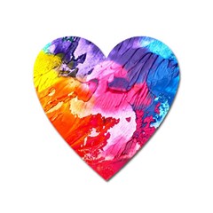 Colorful Painting Heart Magnet by artworkshop