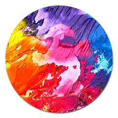 Colorful Painting Magnet 5  (round) by artworkshop