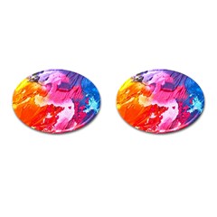 Colorful Painting Cufflinks (oval) by artworkshop