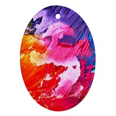 Colorful Painting Oval Ornament (two Sides) by artworkshop