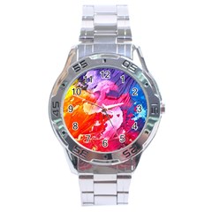 Colorful Painting Stainless Steel Analogue Watch by artworkshop