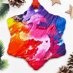 Colorful Painting Snowflake Ornament (two Sides)