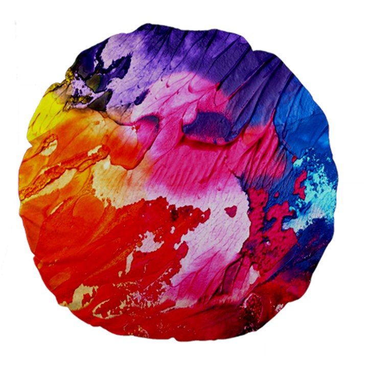 Colorful Painting Large 18  Premium Round Cushions