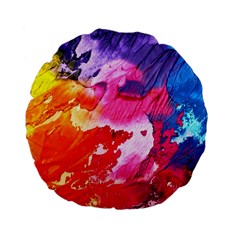 Colorful Painting Standard 15  Premium Flano Round Cushions by artworkshop