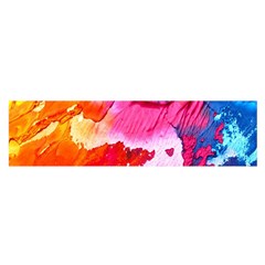 Colorful Painting Oblong Satin Scarf (16  X 60 ) by artworkshop